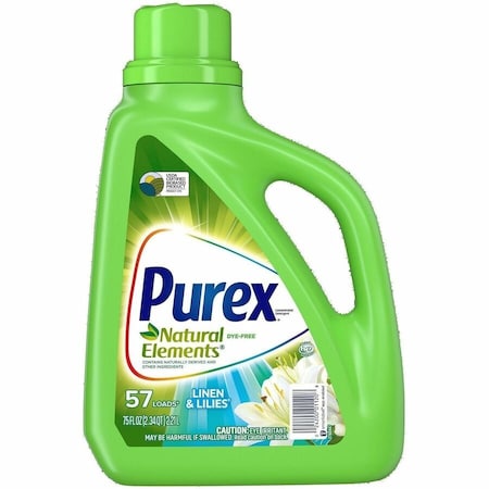 Purex Natural Elements Liquid Detergent - For Clothing - 75 fl oz (2.3 quart) - Linen, Lilies Scent, 6PK 1120