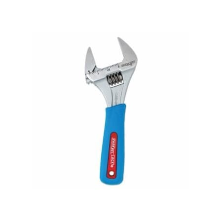 Channellock Code Blue WideAzz Adjustable Wrench, 6 in OAL, 1.34 in Opening, Bulk 140-6WCB-BULK