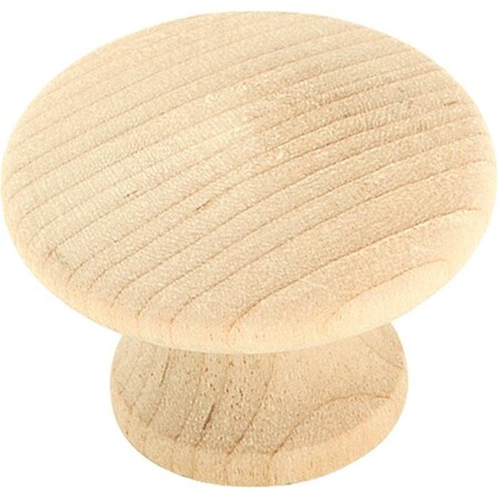 Amerock 1.25 in. Birch 10.31 in. Projection Wood Allison Round Cabinet Knob 240952