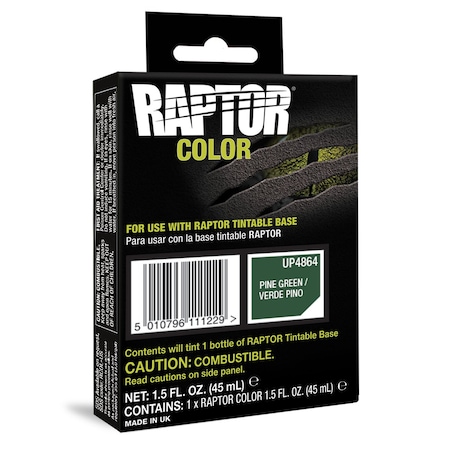 U-Pol RAPTOR Raptor Color, 1.5 fl-oz Pouch, Pine Green, 3:1 Mixing, 30 sq-ft Coverage UP4864