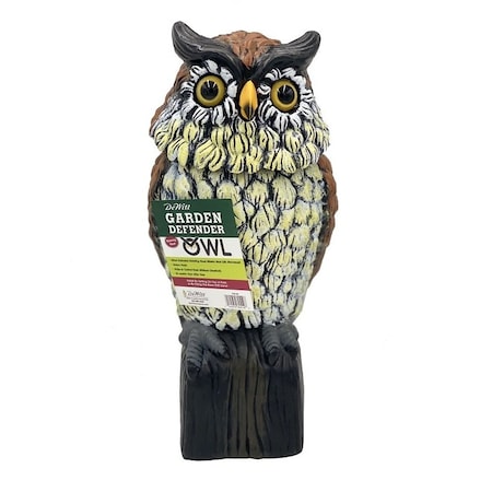 Dewitt Garden Defender Owl with Rotating Head, 7 in L, Repels: Birds, Pests, Rodents OWLRH