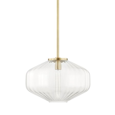 Hudson Valley Lighting Bennett 1 Light Pendant 18 In. Aged Brass 1518-AGB
