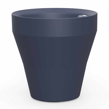 Crescent Garden TruDrop Rim Modern Self Watering Planter, 26"W, Midnight A606555