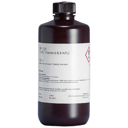 Lovibond Water Testing Solution, 500 mL, 500PK T-CAL TURBIDITY STANDARD, 0.3 NTU