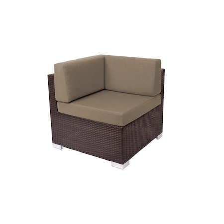Bfm Seating Aruba Wicker Corner Sofa Section with Cushions PH5101JV-C-14090