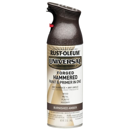 Rust-Oleum Spray Paint, Burnished Amber, Forged Hammered, Solvent, 12 oz 271480