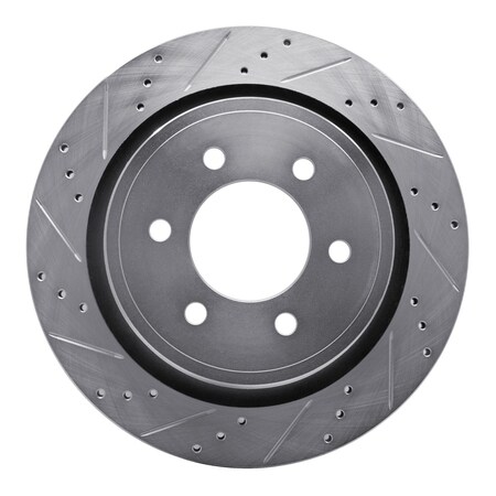 Dynamic Friction Co BRAKE ROTOR DRILLED AND SLOTTED SILVER 631-54220L