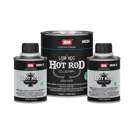 Sem Hot Rod Clear Kit, 1.5 qt, Clear, No VOC VOC, 4:1:1 Mixing, 270 sq-ft Coverage HRC40