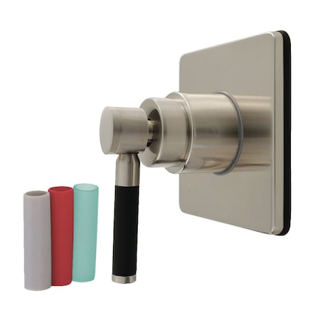 Kingston Brass Single-Handle Six-Way Diverter Valve with Square Trim Kit, Brushed Nickel KS4048DKL