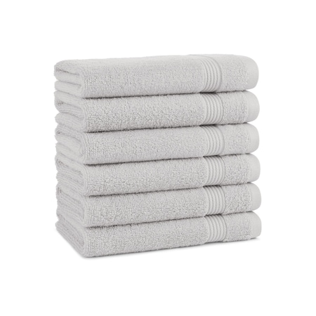 Arkwright Home Host & Home Hand Towel 16x28 Light Grey - Pack of 6, 6PK HT-HH1628-3.5-LGY