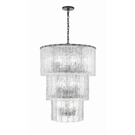 Z-Lite 12 Light Chandelier in Matte Black 1943-36MB