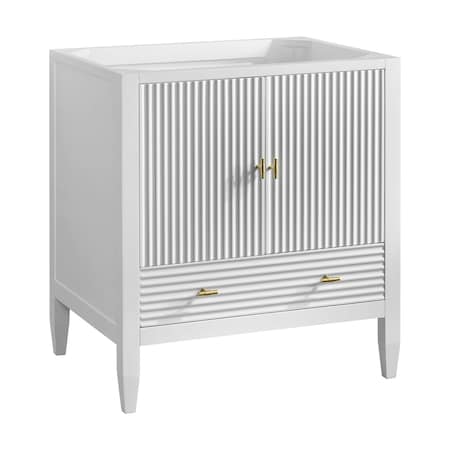 James Martin Vanities Myrrin 30" Single Vanity Cabinet, Bright White 485-V30-BW