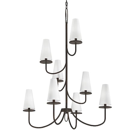 Troy Lighting Marcel 8 Light Chandelier 36 In. Textured Bronze F6298-TBZ