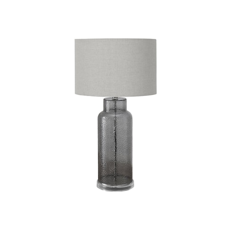 Monarch Specialties Lighting, 28"h, Table Lamp, Grey Glass, Grey Shade, Contemporary, Modern I 9910