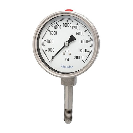 Weksler Pressure Gauge, 9/16 in NPT, Bottom Location 4001-9LV-GF/Q017