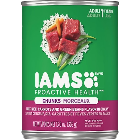 Iams Proactive Health Beef Adult Wet Dog Food 13 Oz. 110837