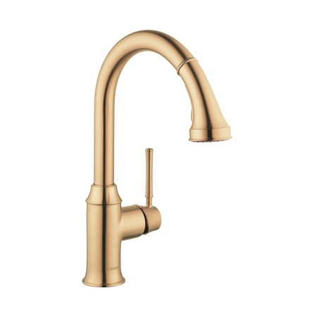 Hansgrohe Talis C HighArc Kitchen Faucet, 2-Spray Pull-Down, 1.75 GPM in Brushed Bronze 04215140