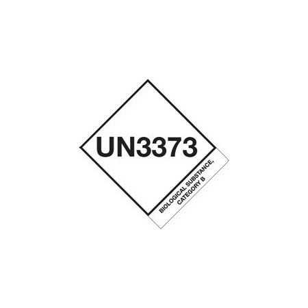 Bubblefast 4 x 4 3/4'' - ''UN3373 Biological Substance Category B'' Labels BFDL1404