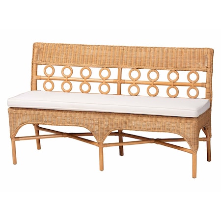 Bali & Pari Oxford Bohemian Light Honey Rattan Dining Bench 258-14175-ZORO