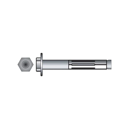 Hillman Sleeve Anchors 1/2 in D X 4 in L Steel Hex Head 370831