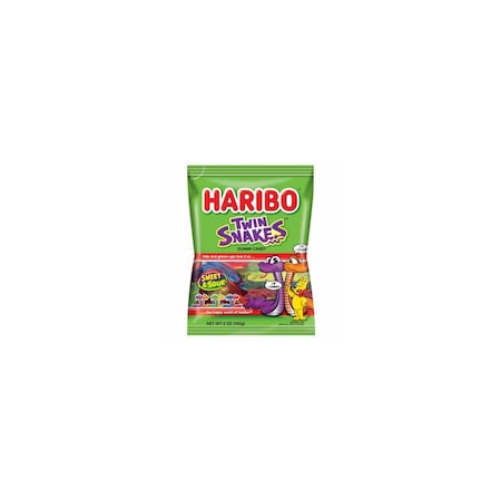 Midwest Distribution Haribo 37754 Gummi Candy, Apple, Blueberry, Blackcurrent, Cherry, Lemon, Orange Flavor, 5 oz Bag 624670