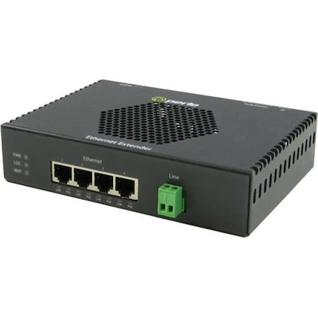 Perle Systems EXP-4S110E-TB-XT 4X10/100 TB VDSL POE CPE XTEMP LAN EXTENDER 06004900
