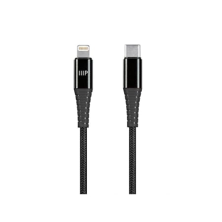 Monoprice AtlasFlex Series Durable Apple MFi Certified Lightning to USB Type-C R 38390