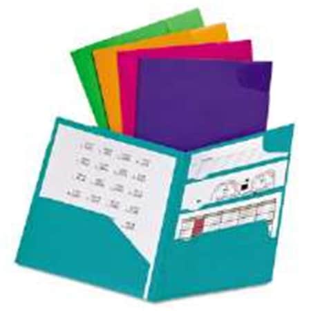 Pendaflex ESS99837 Divide It Up Four-Pocket Poly Folder - Assorted YYAZ-ESS99837