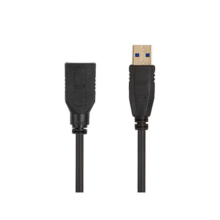 Monoprice Select USB 3.0 Type-A to Type-A Female Extension Cable_ 6ft_ Black 38601