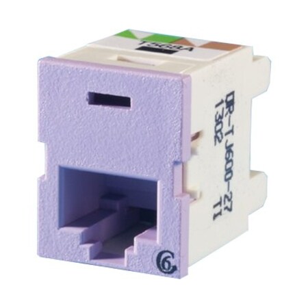 Ortronics 1-PORT MOD JACK 110 8W8P UTP, T568A/B CAT6 IP5 CLARITY6, TRACJACK VIOLET TJ600-27