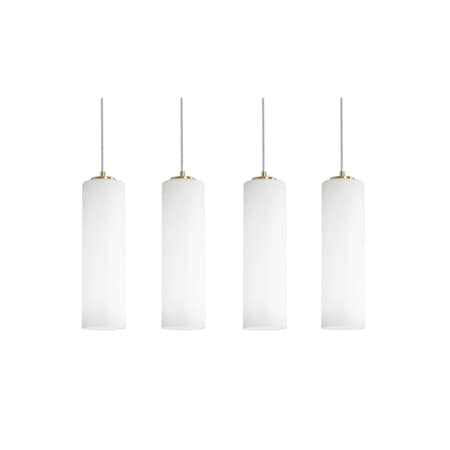 Afx Leo 4-Light Linear Pendant, 120V, 60W, Light Brass LEOP0412MBLBLNR4