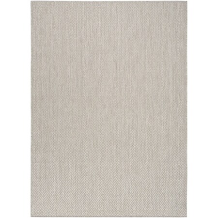 Homeroots 4' X 6' Gray Geometric Indoor Outdoor Area Rug 572631