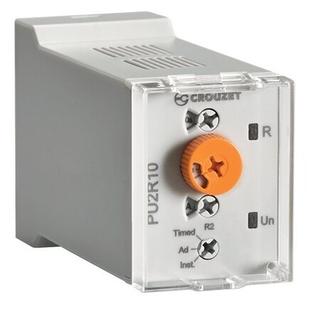 Crouzet Syr-Line Plug-In Timer PU2R, 12-240 VAC/DC, 2 C/O, 10 A, 0.5 - 10 days, 35 mm, 5PK PU2R10MV1