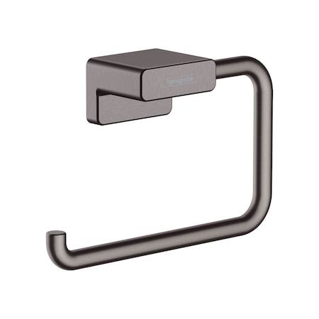 Hansgrohe AddStoris Toilet Paper Holder without Cover in Brushed Black Chrome 41771340
