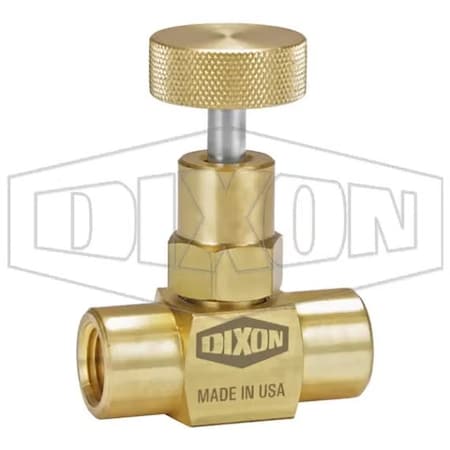 Dixon Mini Needle Valve, 1/4-18 Nominal, FNPT End Style, Brass Body FFB102