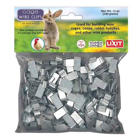 Lixit Small Galvanized Steel Cage Clips Gray 5 in. H X 5 in. W X 1 in. D V33822