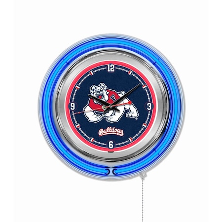 Holland Bar Stool Co Fresno State University Double Neon 15" Clock Clk15FresSt