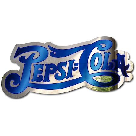 Se-Kure Luxe 16in x 8in Pepsi cursive logo mirrored sign PADWM1