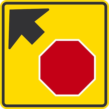 Lyle Stop Ahead (symbol), 30x30, Diamond Grade, Yellow G-14996-DG_30x30