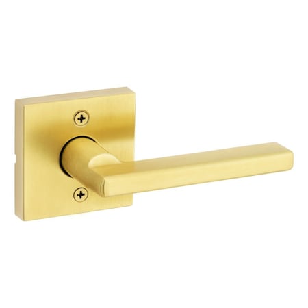 Kwikset Halifax Lever with Square Rose Half Dummy Door Lock Satin Brass Finish 788HFLSQT-4