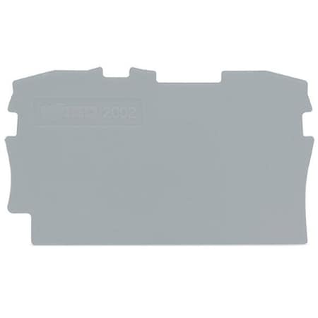 Wago Terminal Block, 1.9" L, 1.14" W, Gray 2002-1291