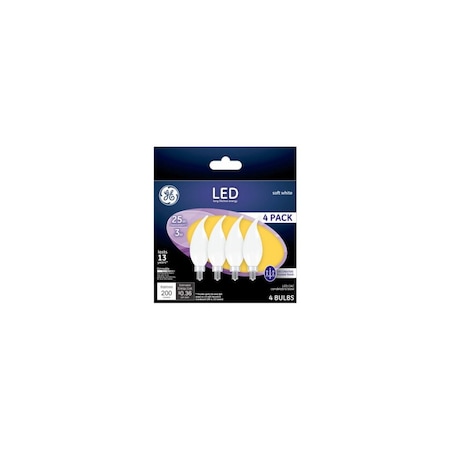 Current Decorative LED Light Bulbs, Frosted, Candelabra Base, 2.5-Watts, 200 Lumens, 4PK 37319