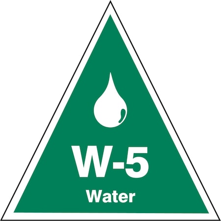 Accuform Energy Source ID Tag, W-5 Water, 2.5" X 2.5", Adhesive Dura-Poly, 5/PK TDK905XVM