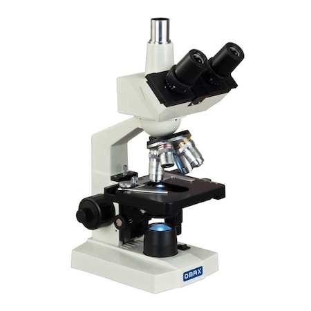 Amscope OMAX M83S Lab Biological Trinocular Compound LED Microscope 40X-2000X w/Double Layer Mechanical Sta M83ES