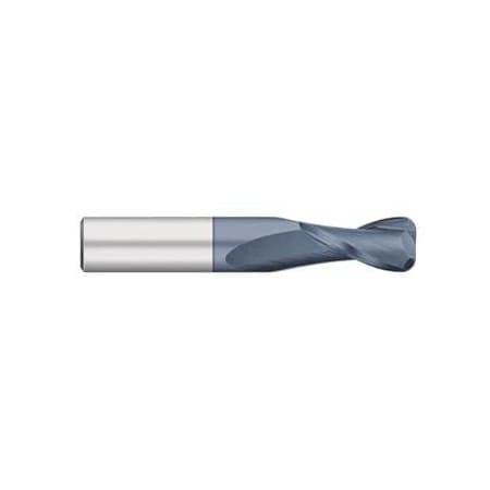 Monster Tool 2 Flute Regular Length End Mill, Single End Corner Radius, 1/2in dia, .060 Radius, AlTiN Finish 204-603036