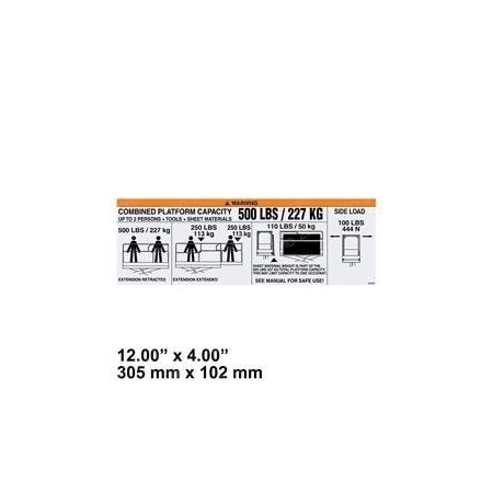 Mec REPLACEMENT DECAL, CAPACITY 500 94260