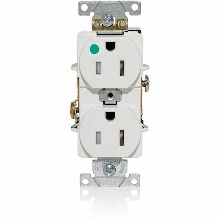 Leviton Plugs&Rcptcls, 15A, 125VAC, Wht, PBT, PK1 T8200-W