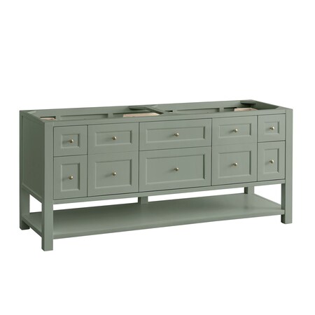 James Martin Vanities Vanity, without top, Smokey Celadon, 71.9 in W x 23.5 in D, 330-V72-M-SC