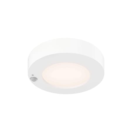 Dals Lighting Prime 5'' Round 5CCT Plastic Flush Mount with Motion Sensor, White FMP05M-CC-WH