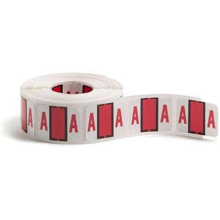 Smead A-Z COLOR-CODED END TAB FILING LABELS, A, 1 X 1.25, WHITE, 500/ROLL 67071